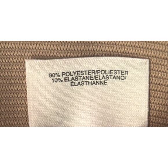 NWT Anne Klein Faux-Suede Pull-On Stretch Light Coffee (Tan) Ankle Pants Large - Picture 7 of 8